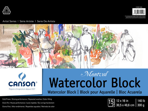 Canson Montval Watercolor Block - 12 x 16 inches
