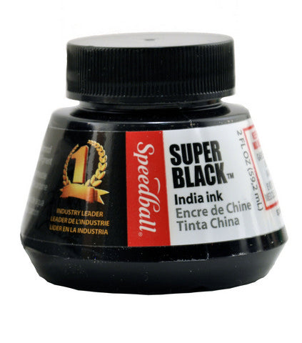 Encre de Chine Speedball Super Black - Résistante à l'eau