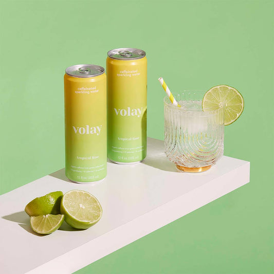 Volay Caffeinated Sparkling Water • Tropical Lime