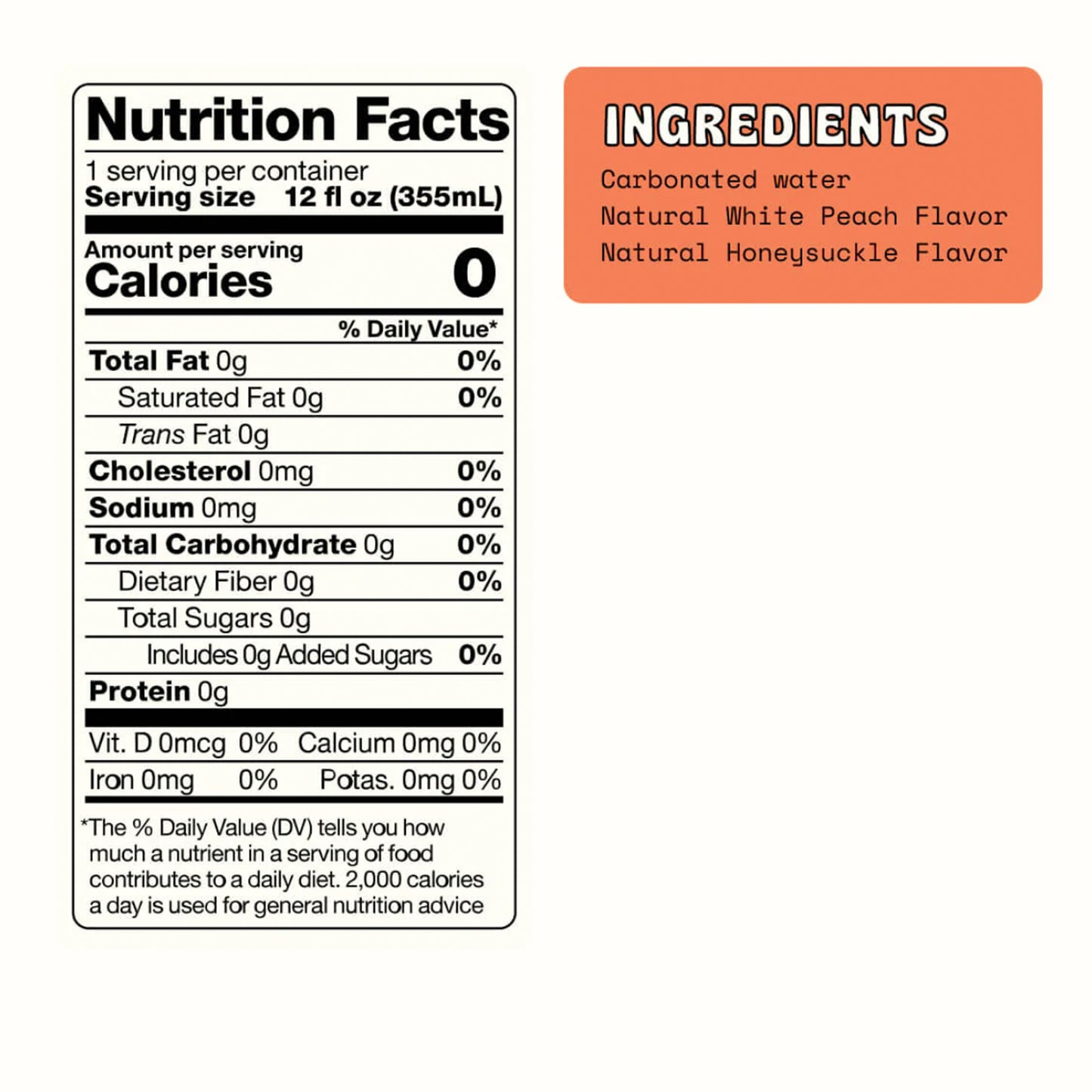 Aura Bora Herbal Sparkling Water • Peach Honeysuckle