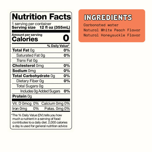 Aura Bora Herbal Sparkling Water • Peach Honeysuckle
