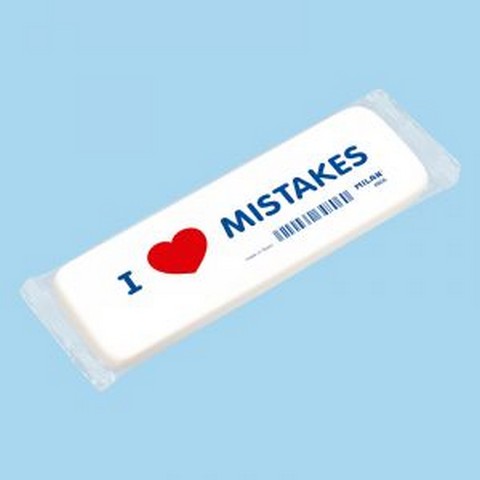 "I Love Mistakes" Milan Rubber Eraser