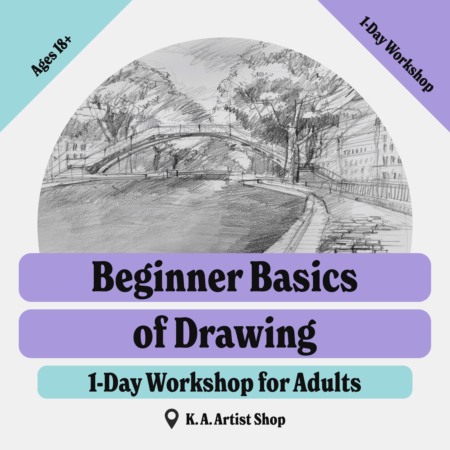 Beginner Basics of Drawing • 1-Day Workshop for Adults