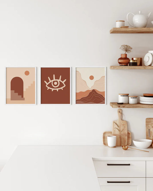 Natural Oak Frames in White