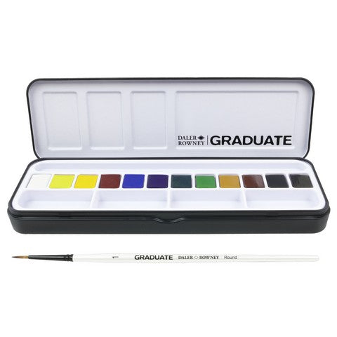 Daler Rowney Graduate Watercolor Set - 12 Half Pans