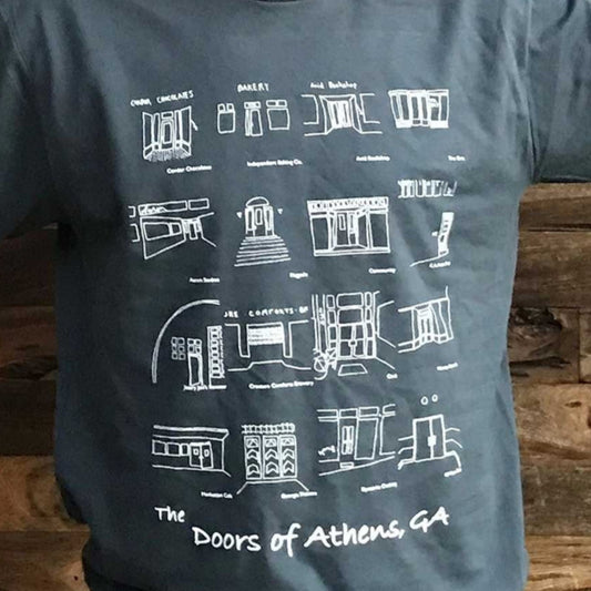 "Doors of Athens" T-Shirt by René Shoemaker