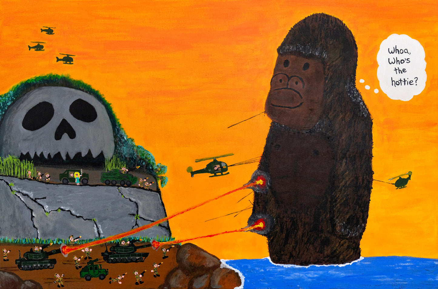 Archival Art Print of "King Kong is a Sucker for the Ladies" by Jeremy Long