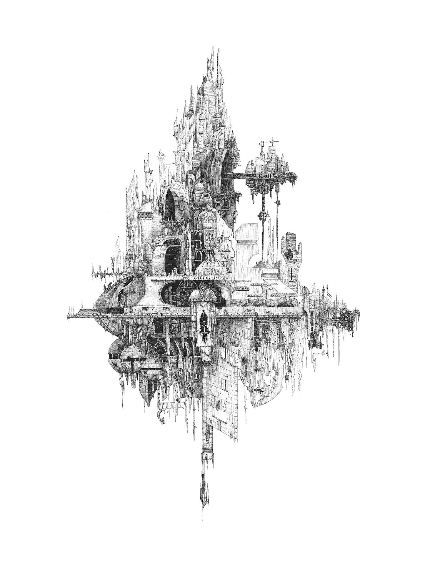 "City in Winter" • Archival Print of Artwork by James Greer