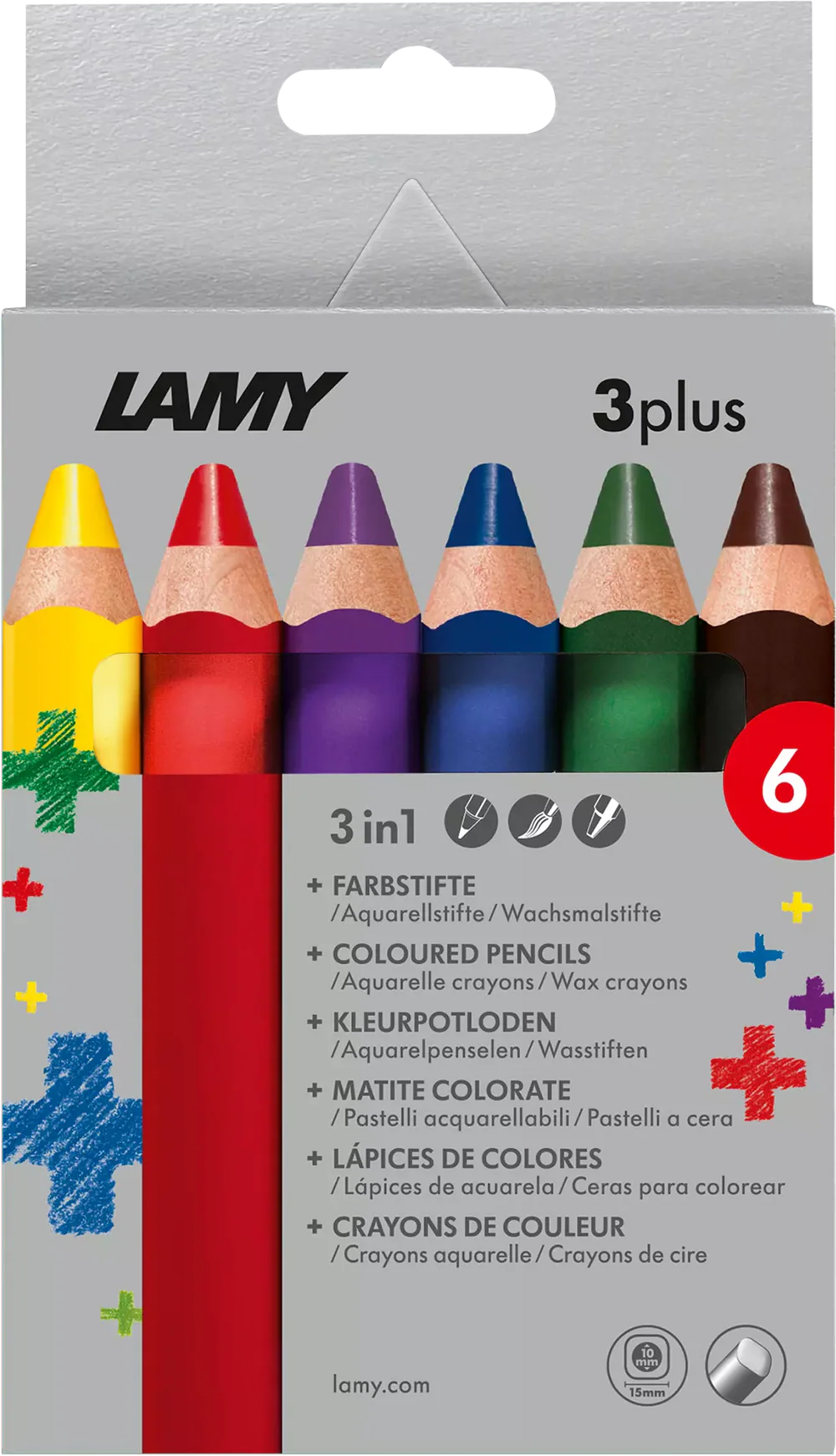 LAMY 3plus Colored Pencils - 6/pk