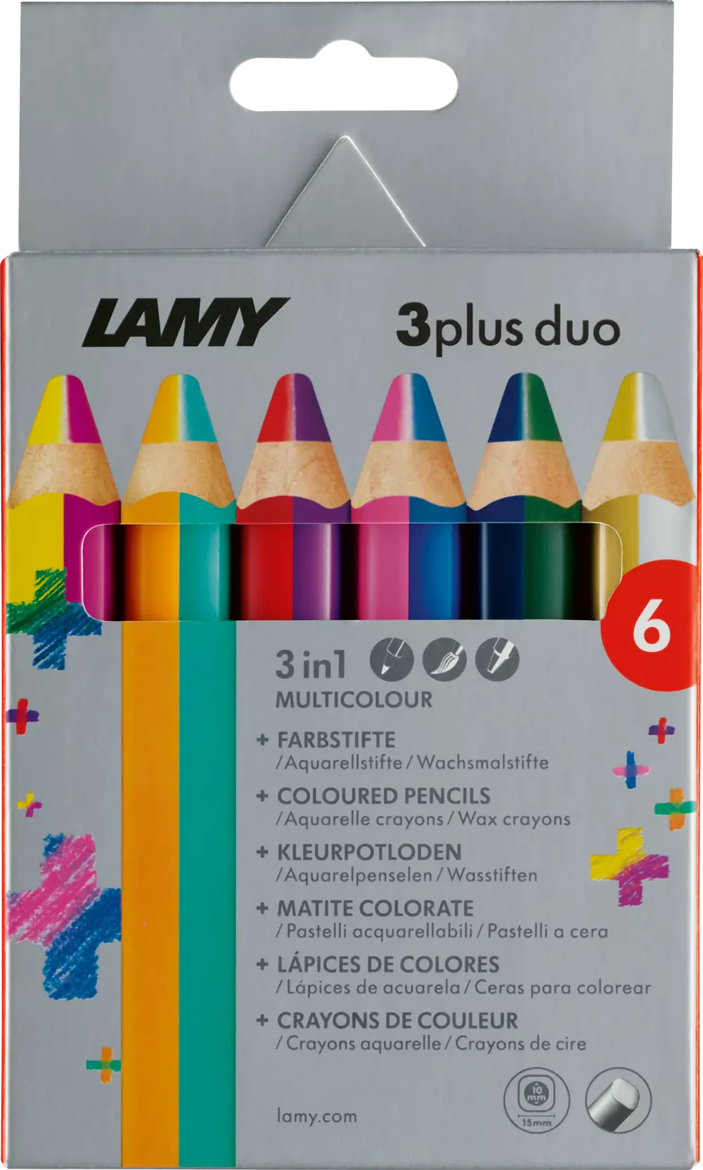 LAMY 3Plus Duo Colored Pencils - 6/pk