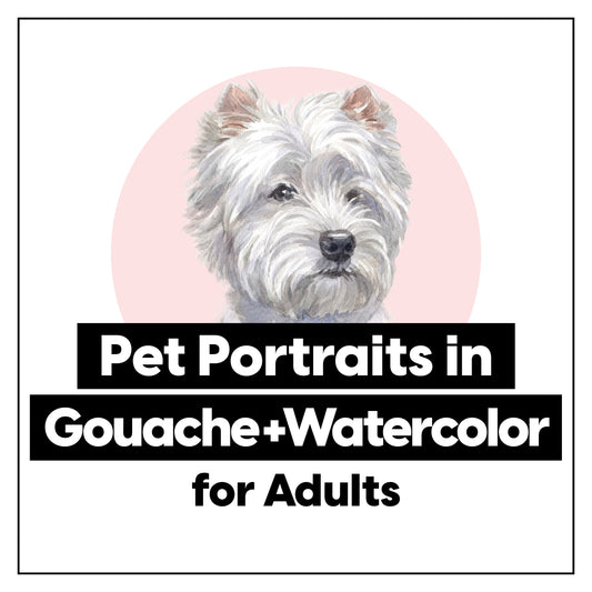 Retratos de mascotas en acuarela • Clase de pintura de 2 semanas