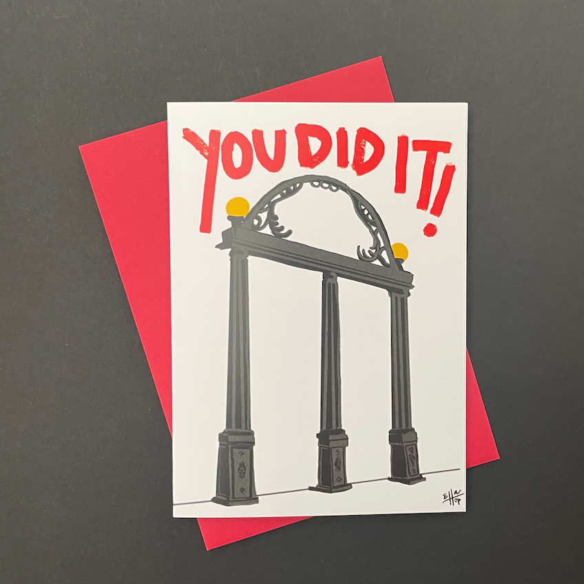 UGA Graduation Card by EllaHop K. A. Artist Shop UGA Graduation Card by EllaHop K. A. Artist Shop
