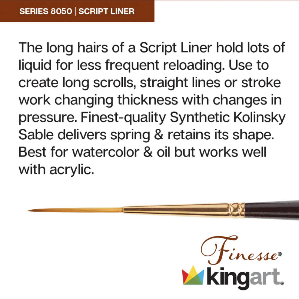 SPECIAL ORDER ITEM: KINGART® Finesse™ 8050 Script Liner Series 