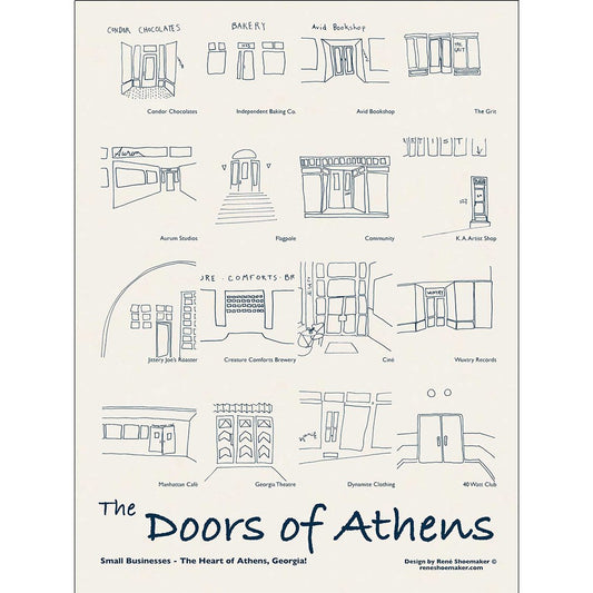 "Doors of Athens" T-Shirt by René Shoemaker