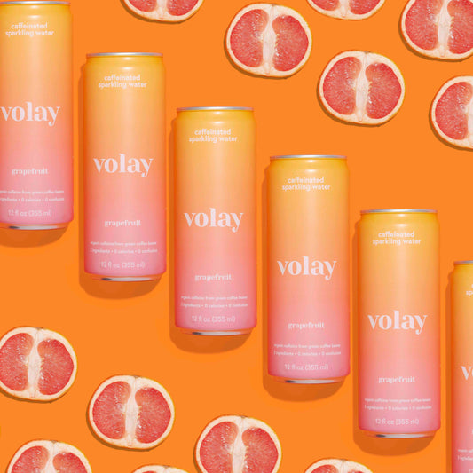 Volay Caffeinated Sparkling Water • Grapefruit