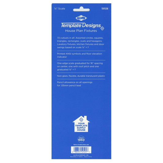Alvin House Plan Fixtures Template - TD1538