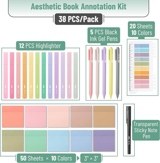 Mr. Pen Aesthetic Annotation Kit - Warm Pastels