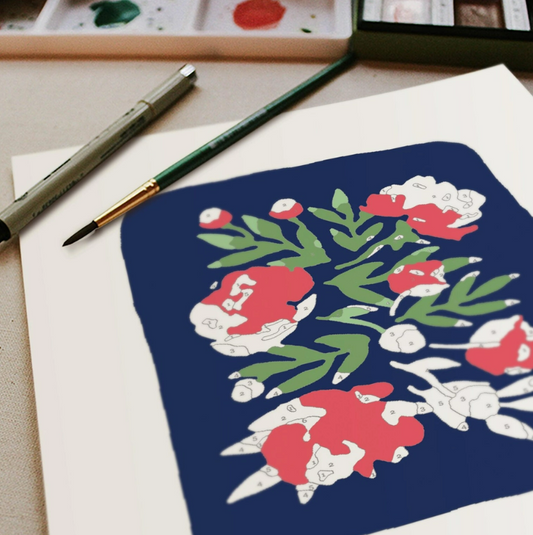 Field Flower Paint by Number Kit by Cate Paper Co.