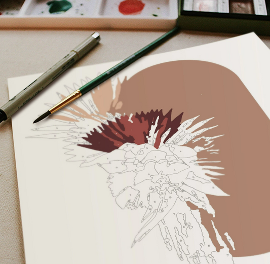 Dried Florals Paint by Number Kit by Cate Paper Co.