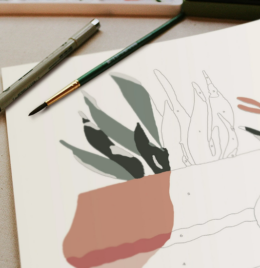 House Plants Paint by Number Kit by Cate Paper Co.