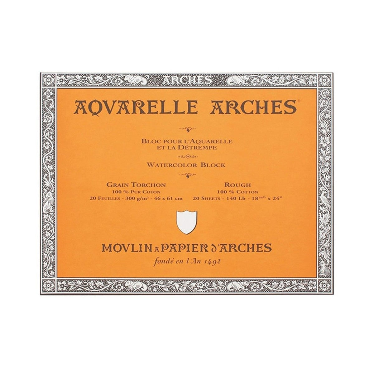 Arches Aquarelle Watercolor Block - Rough - 300 gsm - 20 sheets