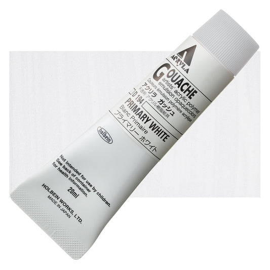 Holbein Acryla Gouache 20ml Tubes - Primary White by Holbein - K. A. Artist Shop