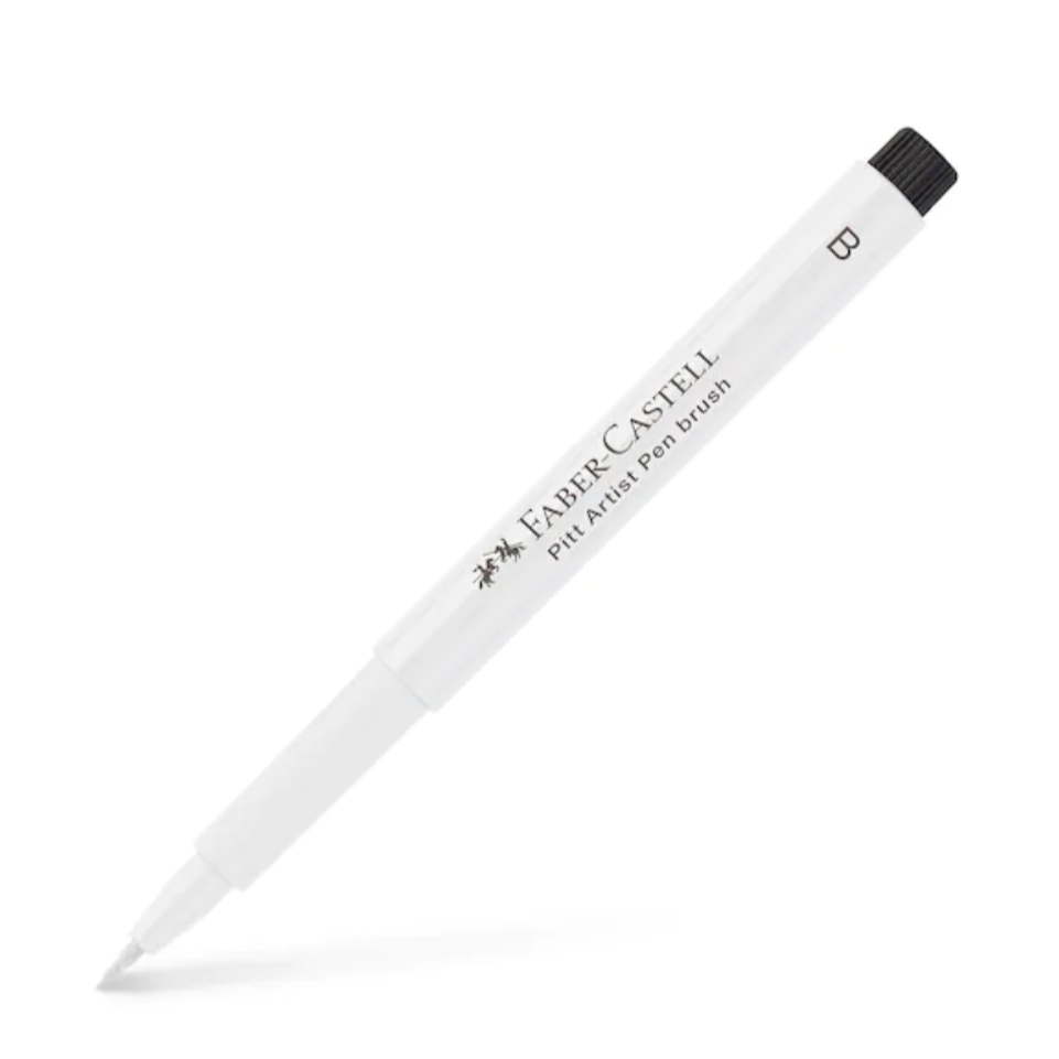 Faber-Castell PITT Artist Pen - White - Brush - by Faber-Castell - K. A. Artist Shop