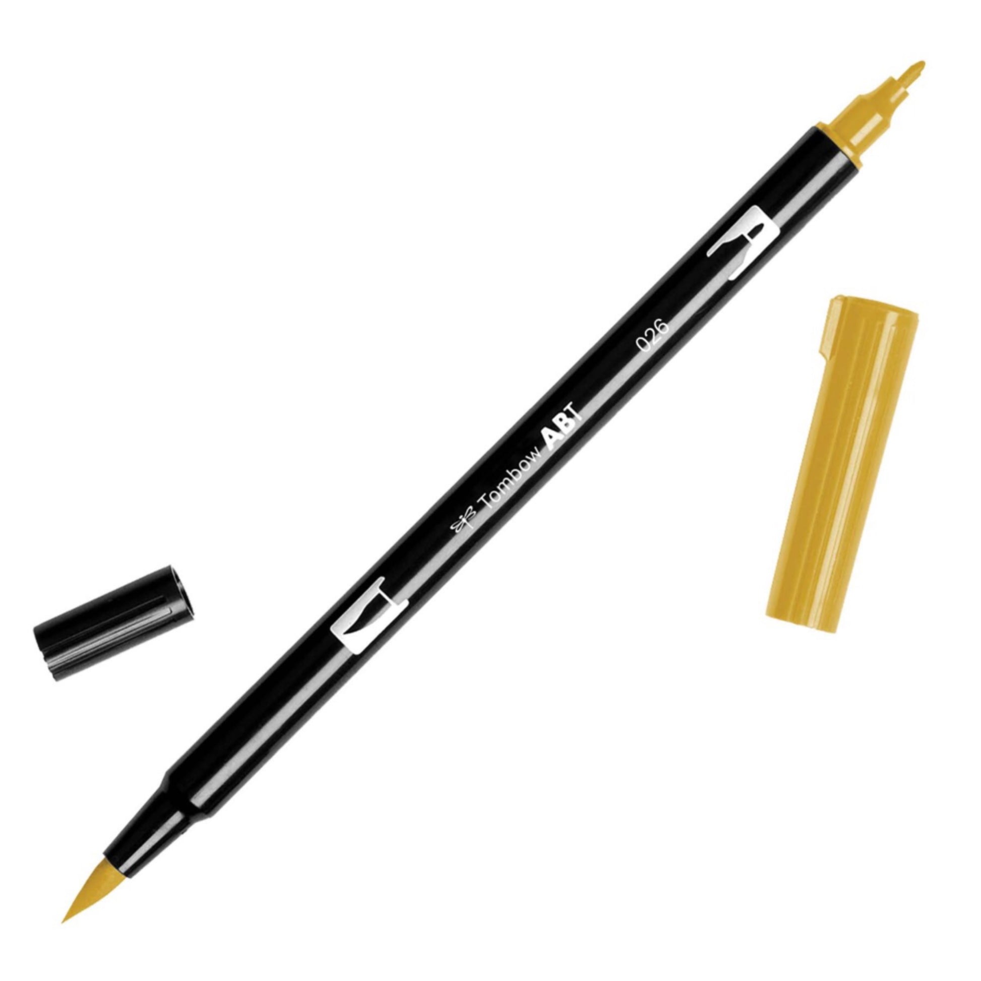 Tombow Dual Brush Pens - Individuals - 026 Yellow Gold by Tombow - K. A. Artist Shop