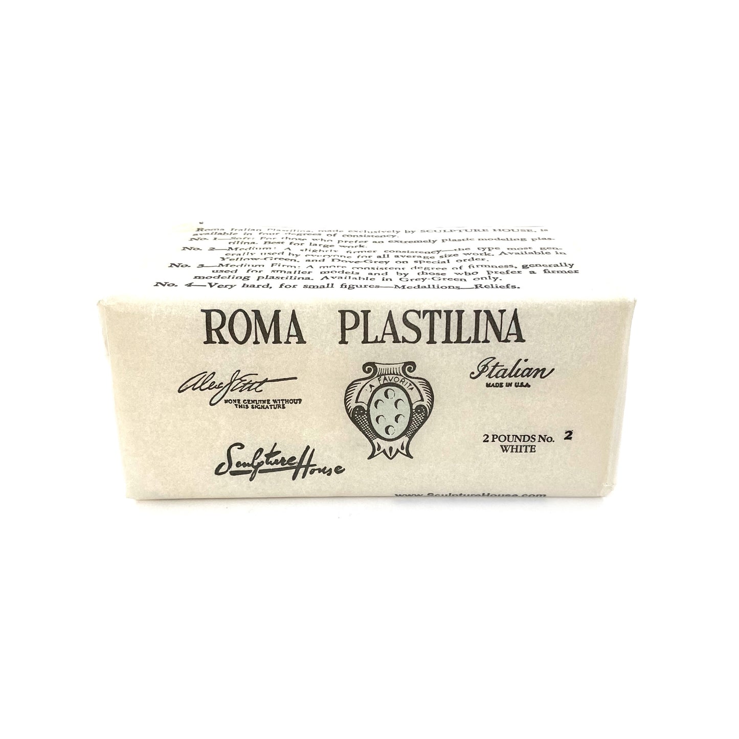 Sculpture House Roma Plastilina Modeling Clay - Medium (#2) Hardness - by Sculpture House - K. A. Artist Shop