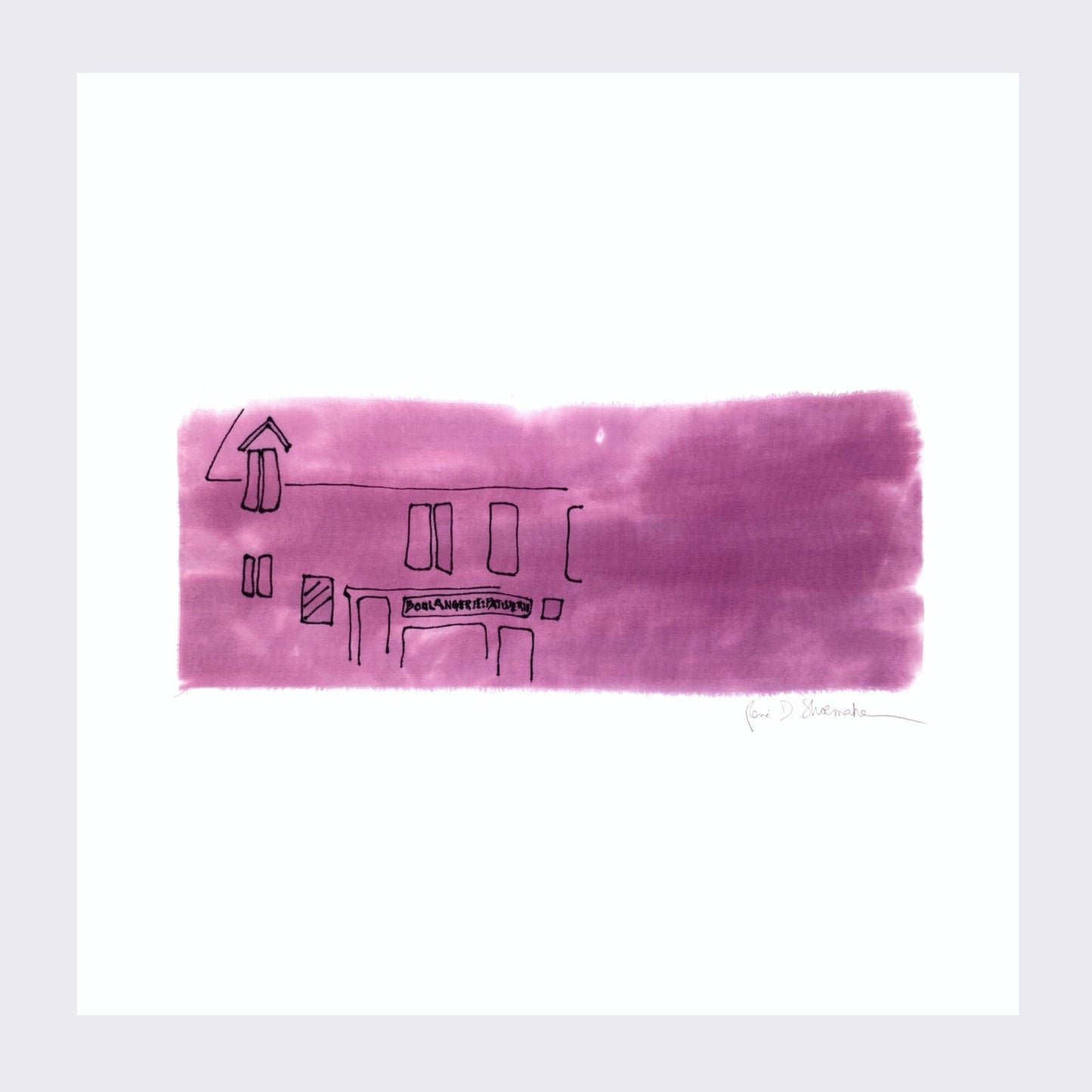 "Boulangerie-Patisserie. Aubusson." Archival Print by René Shoemaker - "Boulangerie-Patisserie. Aubusson." by René Shoemaker - K. A. Artist Shop