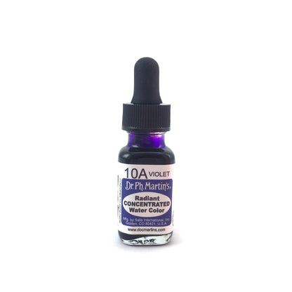 Dr. Ph. Martin's Radiant Concentrated Watercolor - .50 oz. - 10A - Violet by Dr. Ph. Martin’s - K. A. Artist Shop