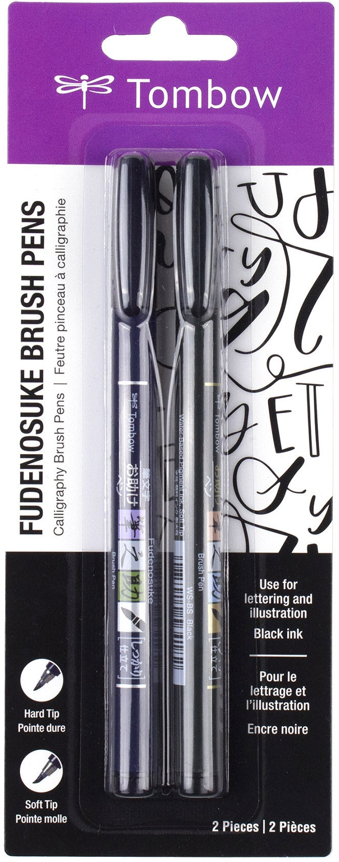 Tombow Fudenosuke Fine Tip Brush Pen, Black