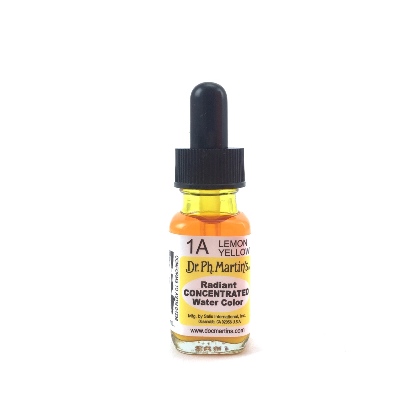 Dr. Ph. Martin's Radiant Concentrated Watercolor - .50 oz. - 1A - Lemon Yellow by Dr. Ph. Martin’s - K. A. Artist Shop