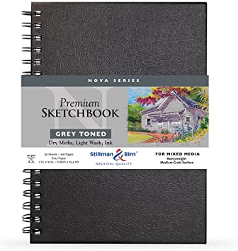 Stillman & Birn Wirebound Sketchbook 9 x 12 Nova Series Grey