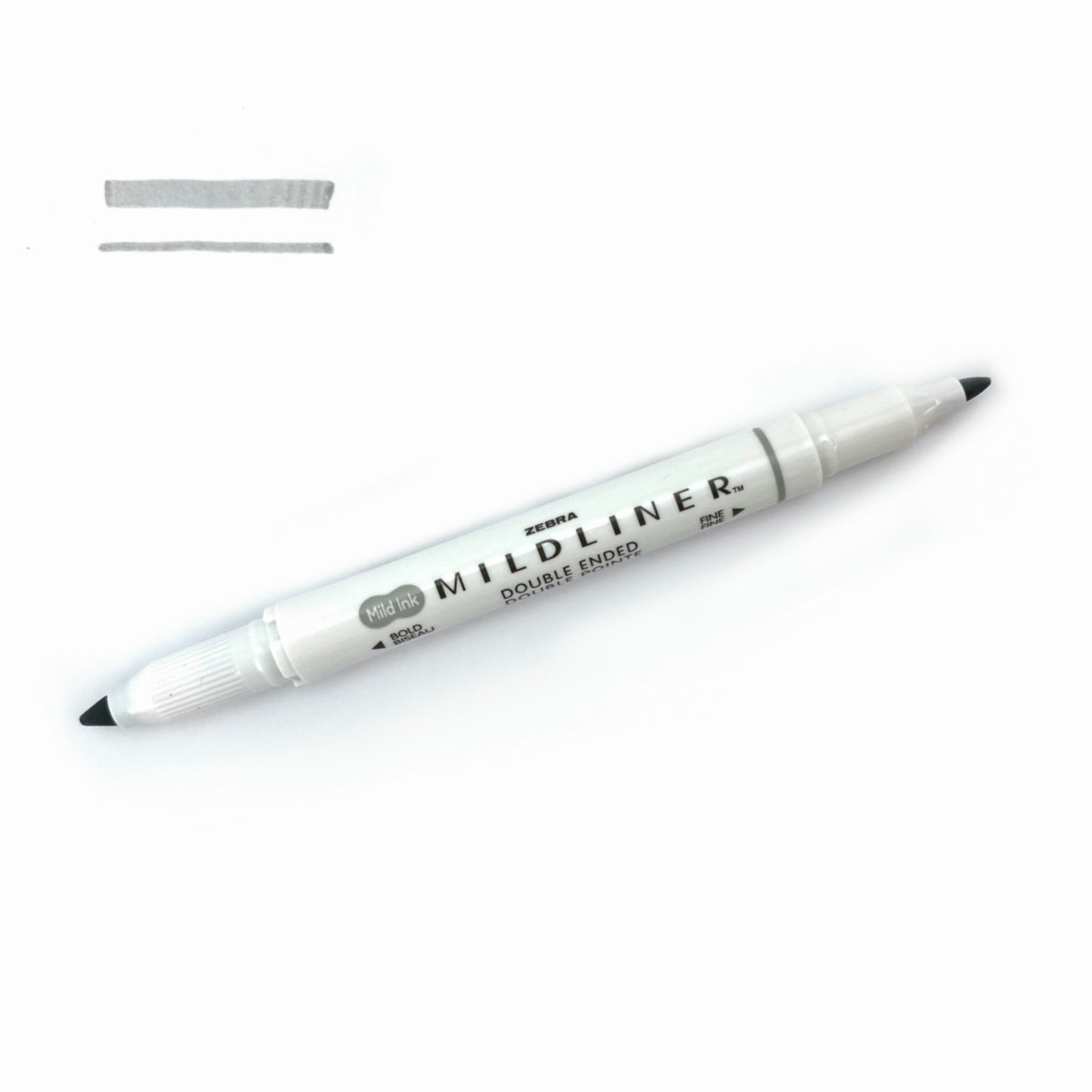 Zebra "Mildliner" Double-Ended Highlighter - Mild Gray (WKT7-MGR) by Zebra - K. A. Artist Shop