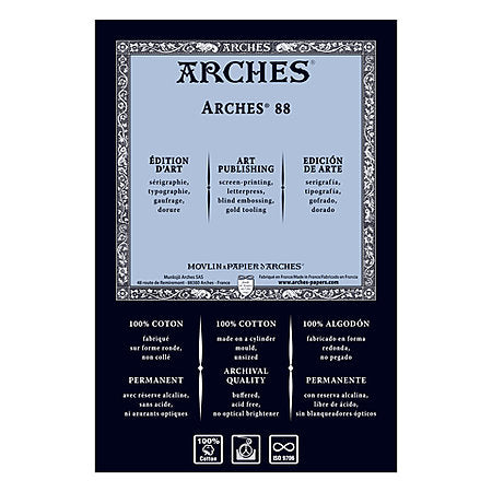 Arches 88 Silkscreen 300gsm / 140lb. Paper Sheets - by Arches - K. A. Artist Shop