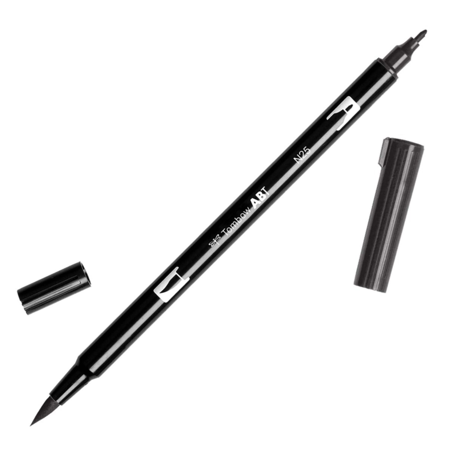 Tombow Dual Brush Pens - Individuals - N25 Lamp Black by Tombow - K. A. Artist Shop