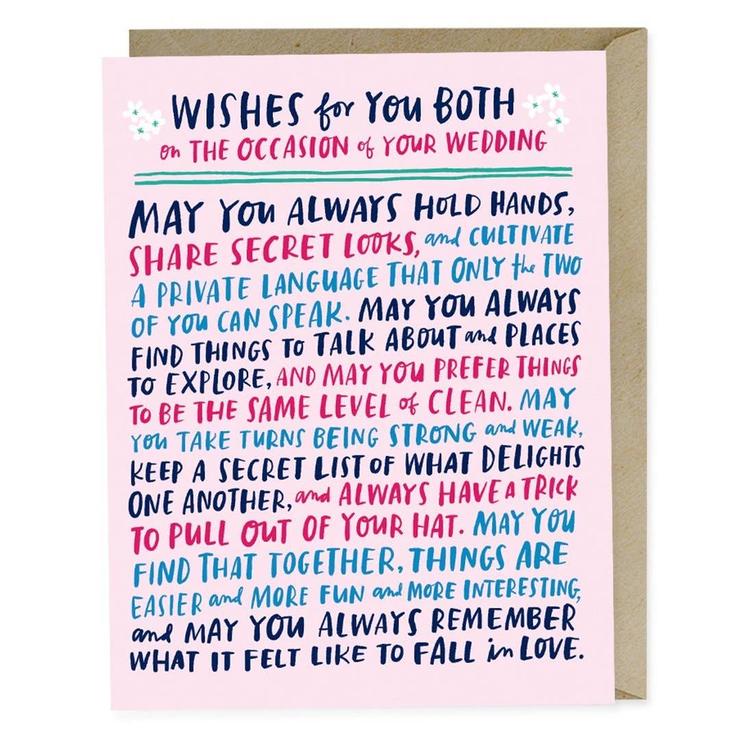 “Wishes For You Both” Wedding Card by Emily McDowell