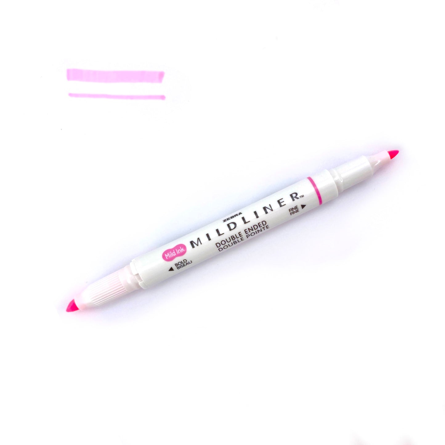 Zebra "Mildliner" Double-Ended Highlighter - Mild Pink (WKT7-MP) by Zebra - K. A. Artist Shop