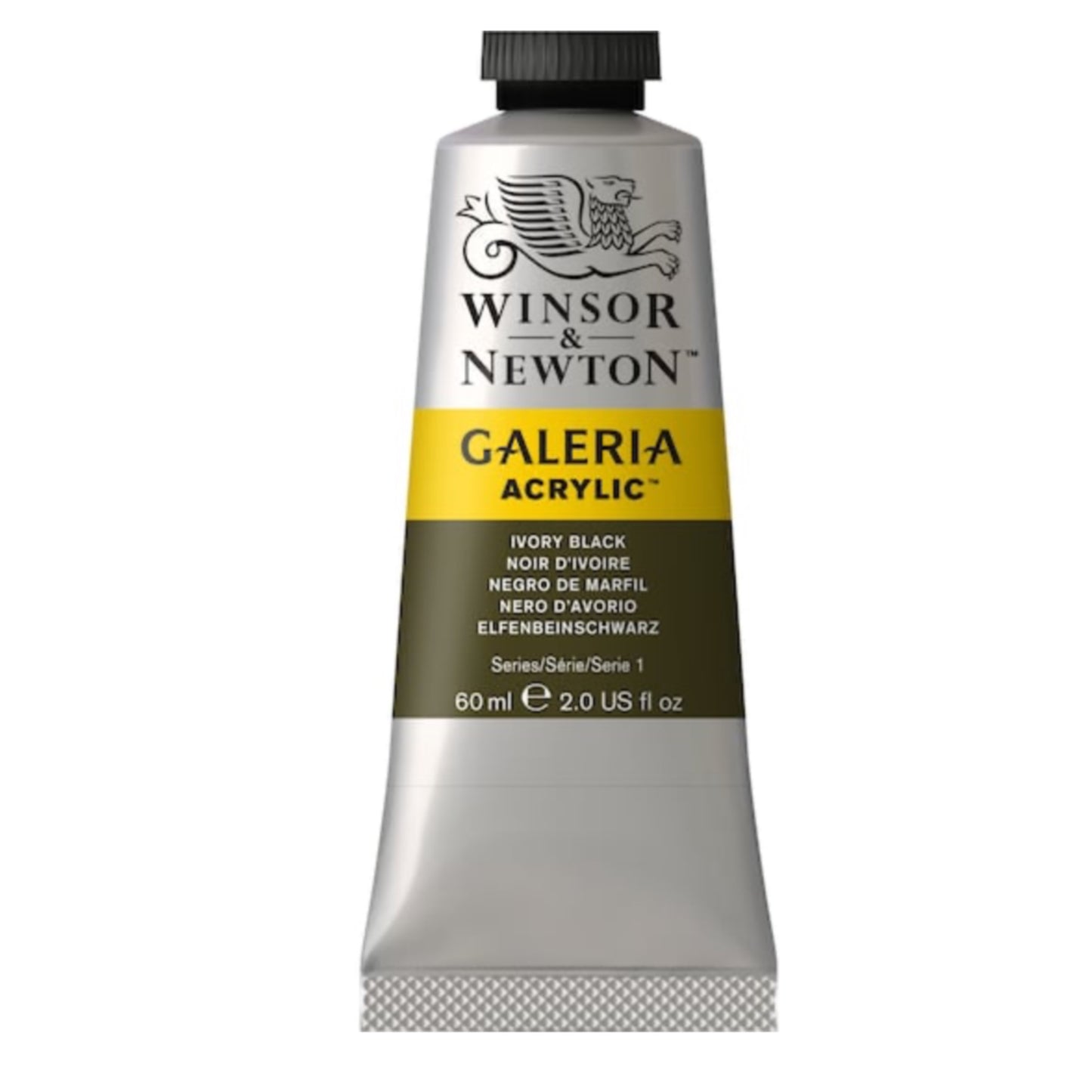 Winsor & Newton Galeria Acrylic Paint - 60 mL - Ivory Black by Winsor & Newton - K. A. Artist Shop