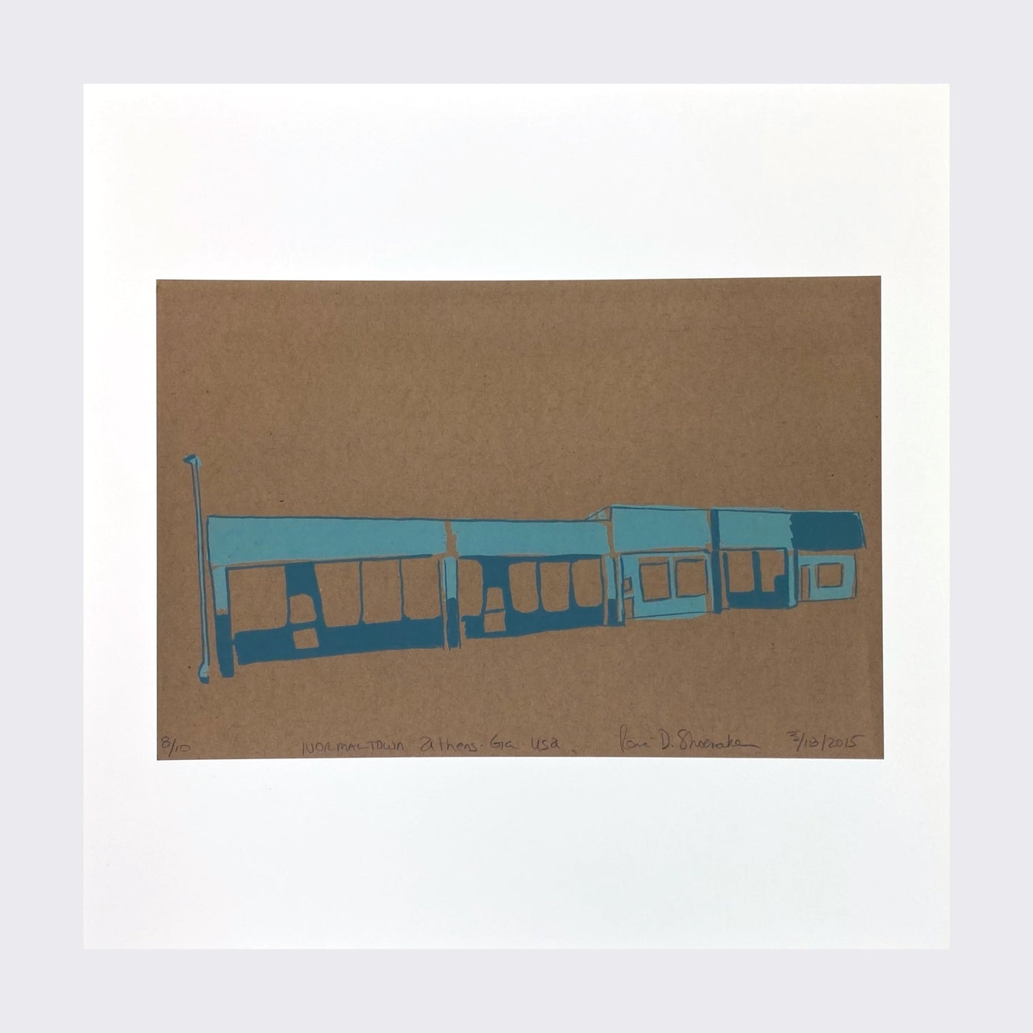 "Normaltown. Athens, GA (sepia)" Archival Print by René Shoemaker - "Normaltown. Athens, GA (sepia)" by René Shoemaker - K. A. Artist Shop