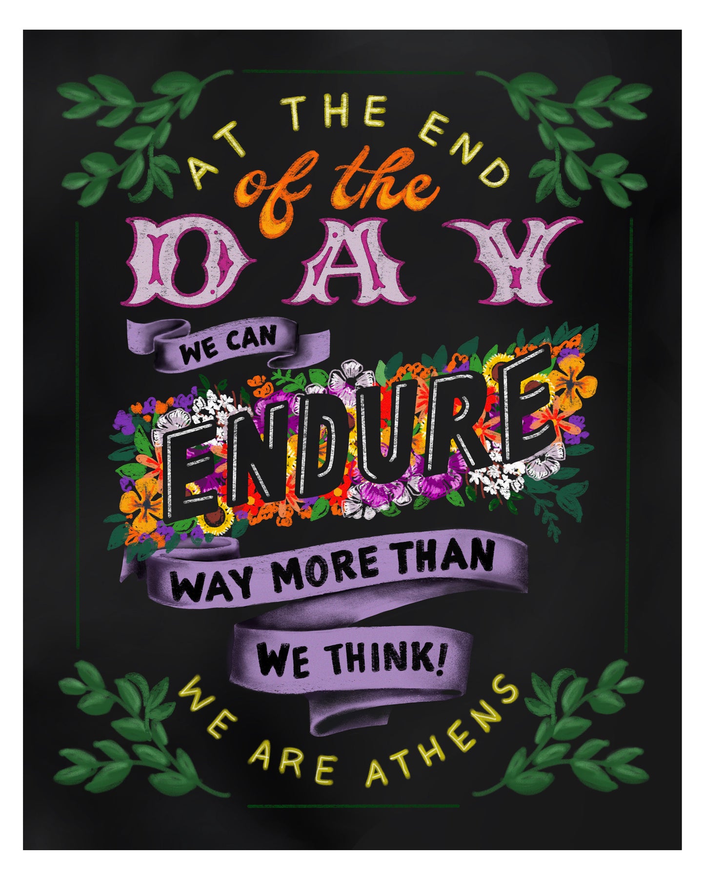 Athens Banner Project: Archival Print of "At the End of the Day" by Marvella Castaneda - by Marvella Castaneda - K. A. Artist Shop