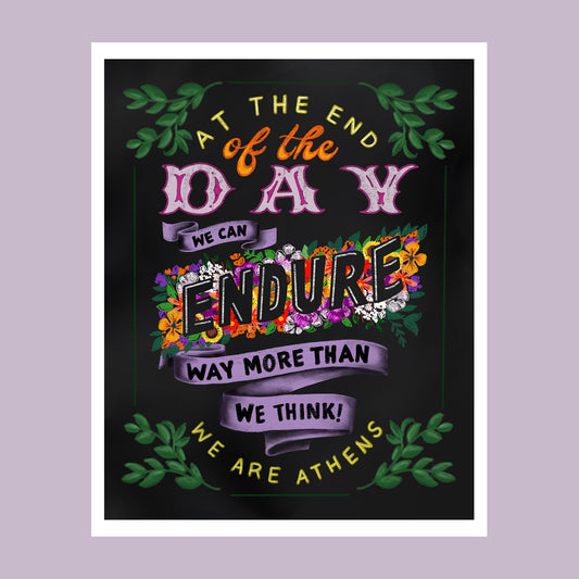 Athens Banner Project: Archival Print of "At the End of the Day" by Marvella Castaneda - by Marvella Castaneda - K. A. Artist Shop