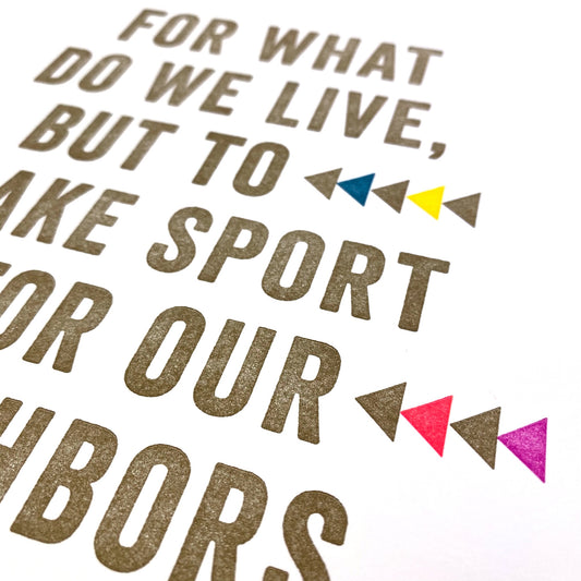 "Pride and Prejudice" Letterpress Prints by Smokey Road Press - by Smokey Road Press - K. A. Artist Shop