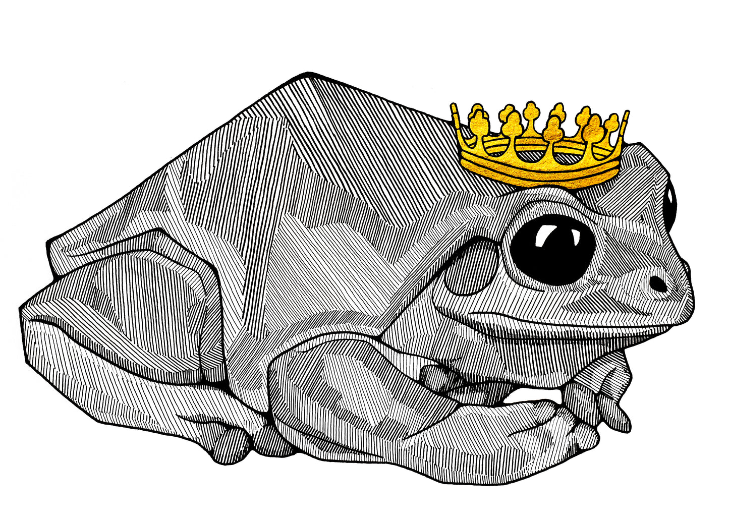 "Frog Prince" Sticker by Holly Hutchinson