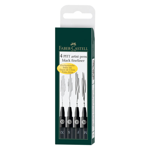 Faber-Castell PITT Artist Pen Sets - Black Ink in Assorted Nibs - by Faber-Castell - K. A. Artist Shop