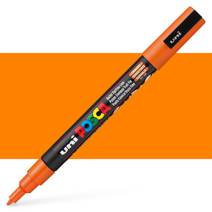 POSCA Acrylic Paint Markers - PC-3M 0.9-1.3mm Bullet Tip - Orange by POSCA - K. A. Artist Shop