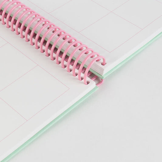 Easy Breezy Spiral Notebook by Mishmash - Mint Green - Blank - by Mishmash - K. A. Artist Shop