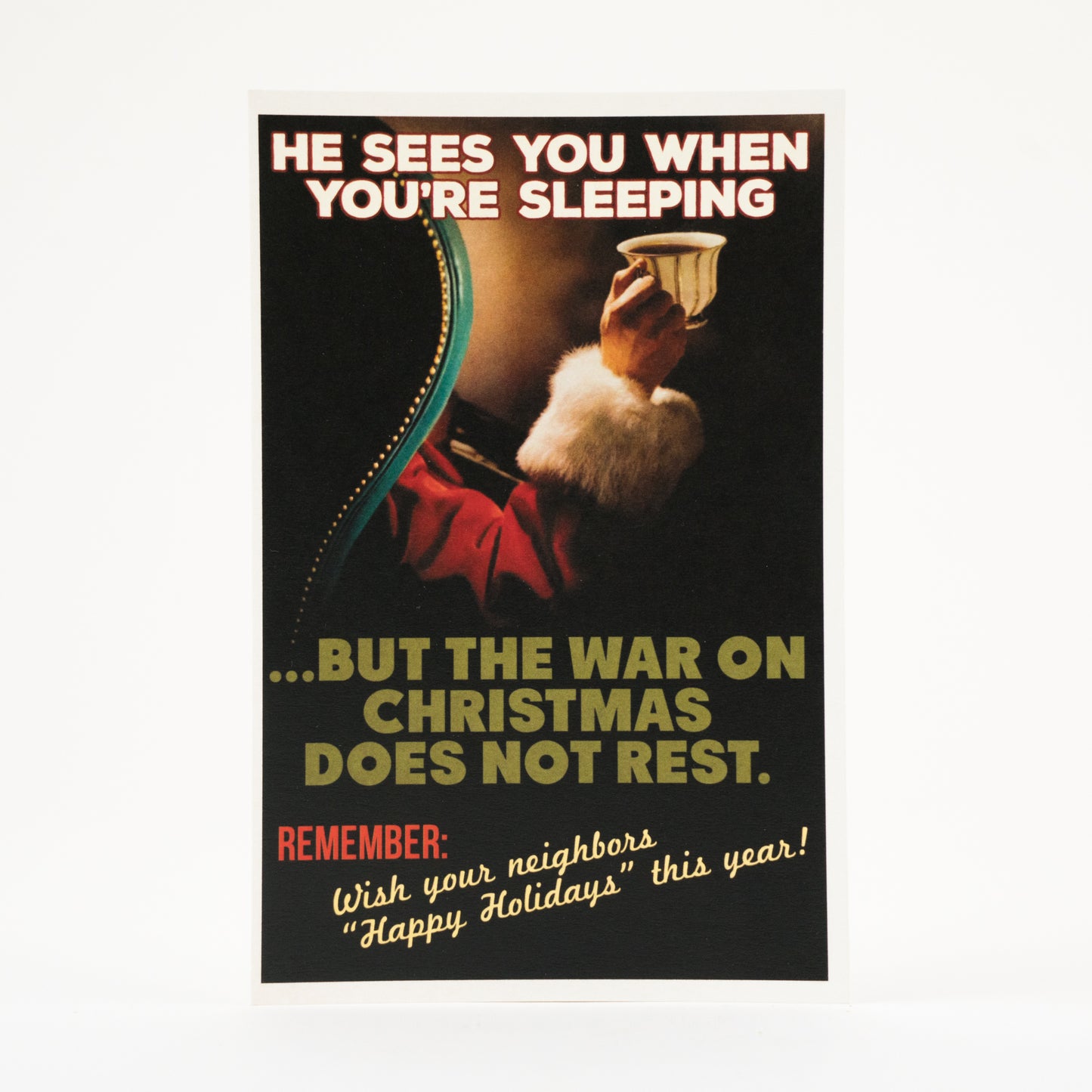 "He Sees You When You're Sleeping" Athens, GA Postcard by Classic City Postal Service - by Erin Lovett - K. A. Artist Shop