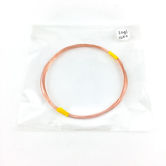 Round Copper Wire - Soft Temper a.k.a. Dead Soft - 10 ft. - 20g by Contenti - K. A. Artist Shop